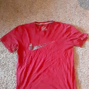Red nike shirt